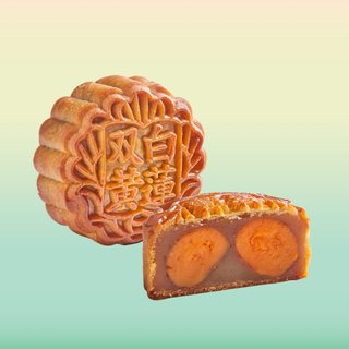 White Lotus Baked With Double Yolk Mooncake (4pcs)